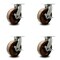 Service Caster 10 Inch Heavy Duty High Temp Phenolic Swivel Caster Set with Brakes SCC, 4PK SCC-KP92S1030-PHRHT-SLB-4 - alternate 1
